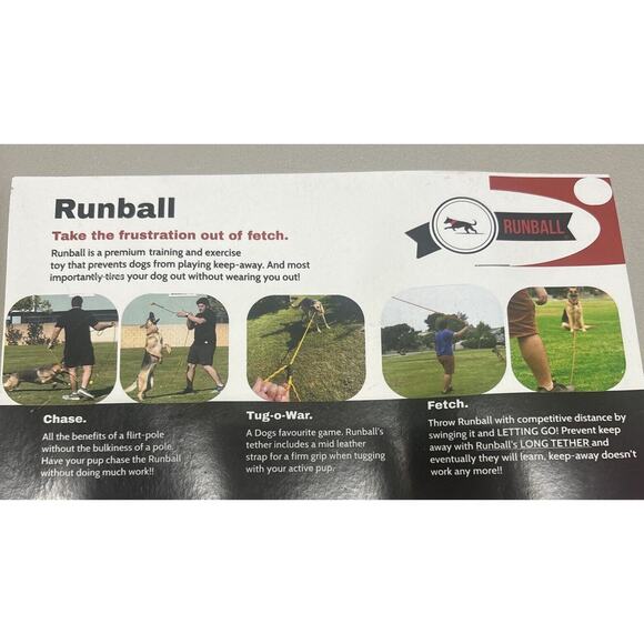 Dog Toy Rope and Ball 10 Feet‎ for Chase, Tug-O-War, Fetch, Agility - Picture 4 of 5